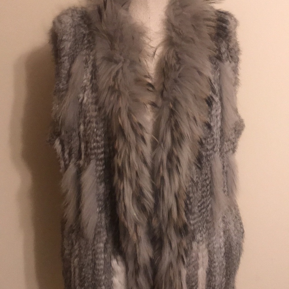 Jennifer Kate Real Rabbit Fur Vest